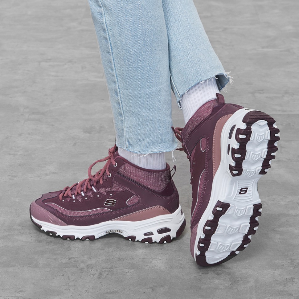 Черевики жіночі Skechers D'lites бордові 66666244 BURG — фото 5