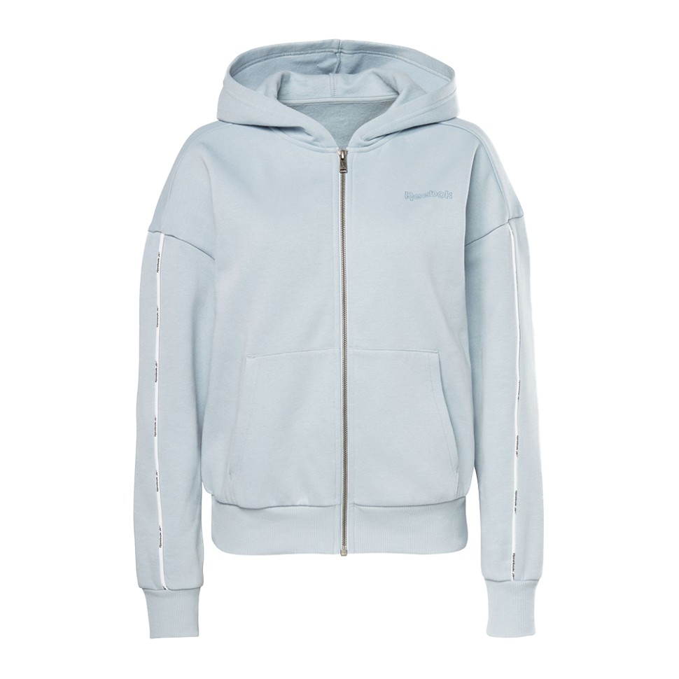 Толстовка женская Reebok Piping Pack Full Zip черная GS9346 изображение 1