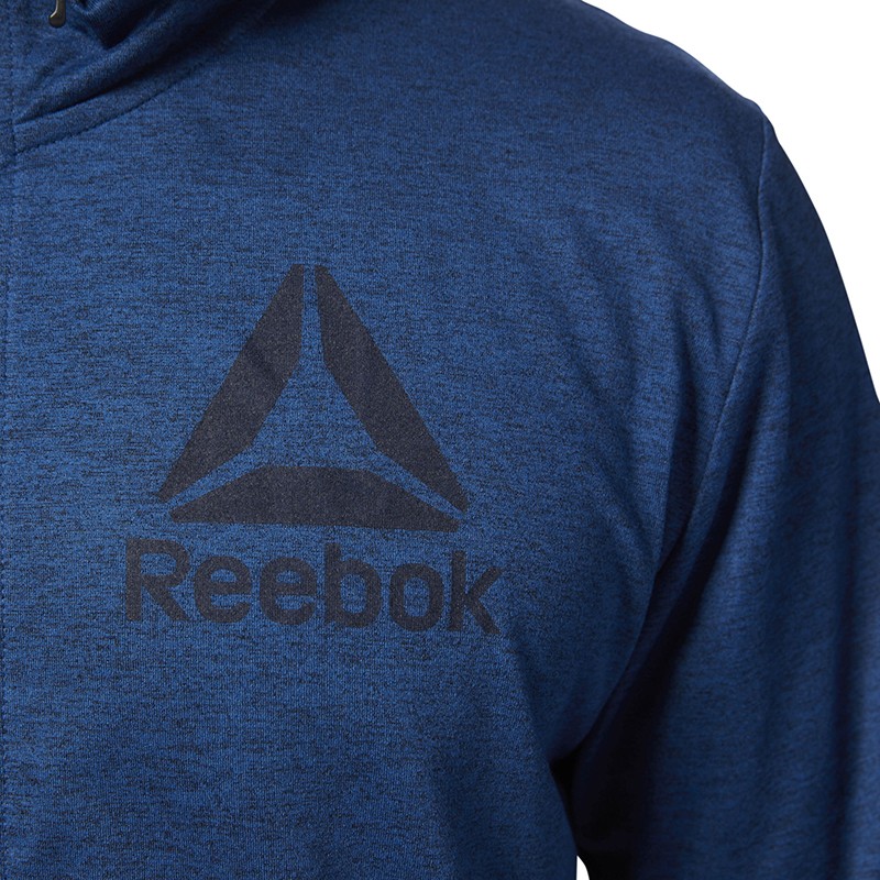 Толстовка мужская Reebok SpeedWick Fz синяя D93734 — фото 3 — Sport City Толстовка мужская Reebok SpeedWick Fz синяя D93734 — фото 3