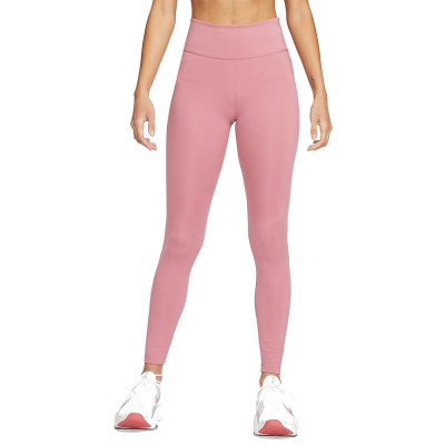 Леггинсы женские Nike W Nk One Df Mr Tgt розовые DD0252-667