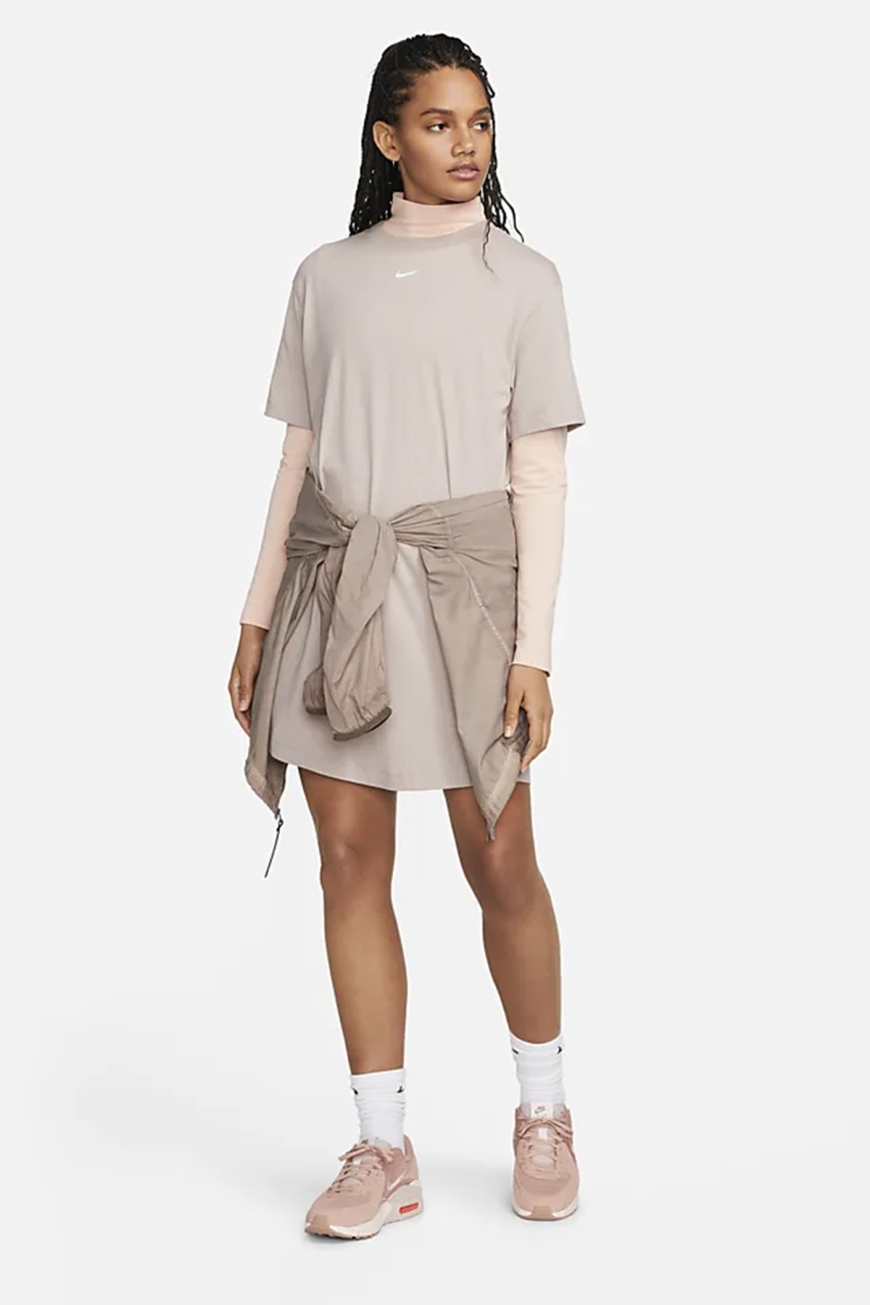 Сукня жіноча Nike W NSW ESSNTL SS DRESS TSHRT бежева DV7882-272 — фото 3