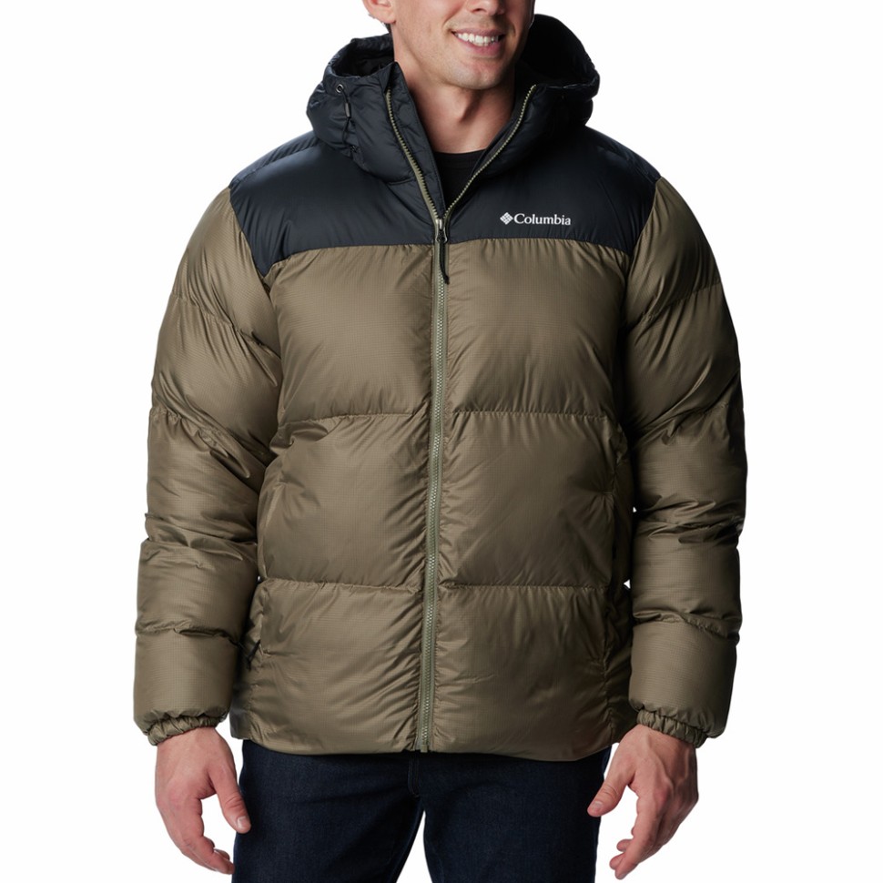 Куртка чоловіча Columbia Puffect™ Hooded Jacket хакі 2008414-397 — фото 1