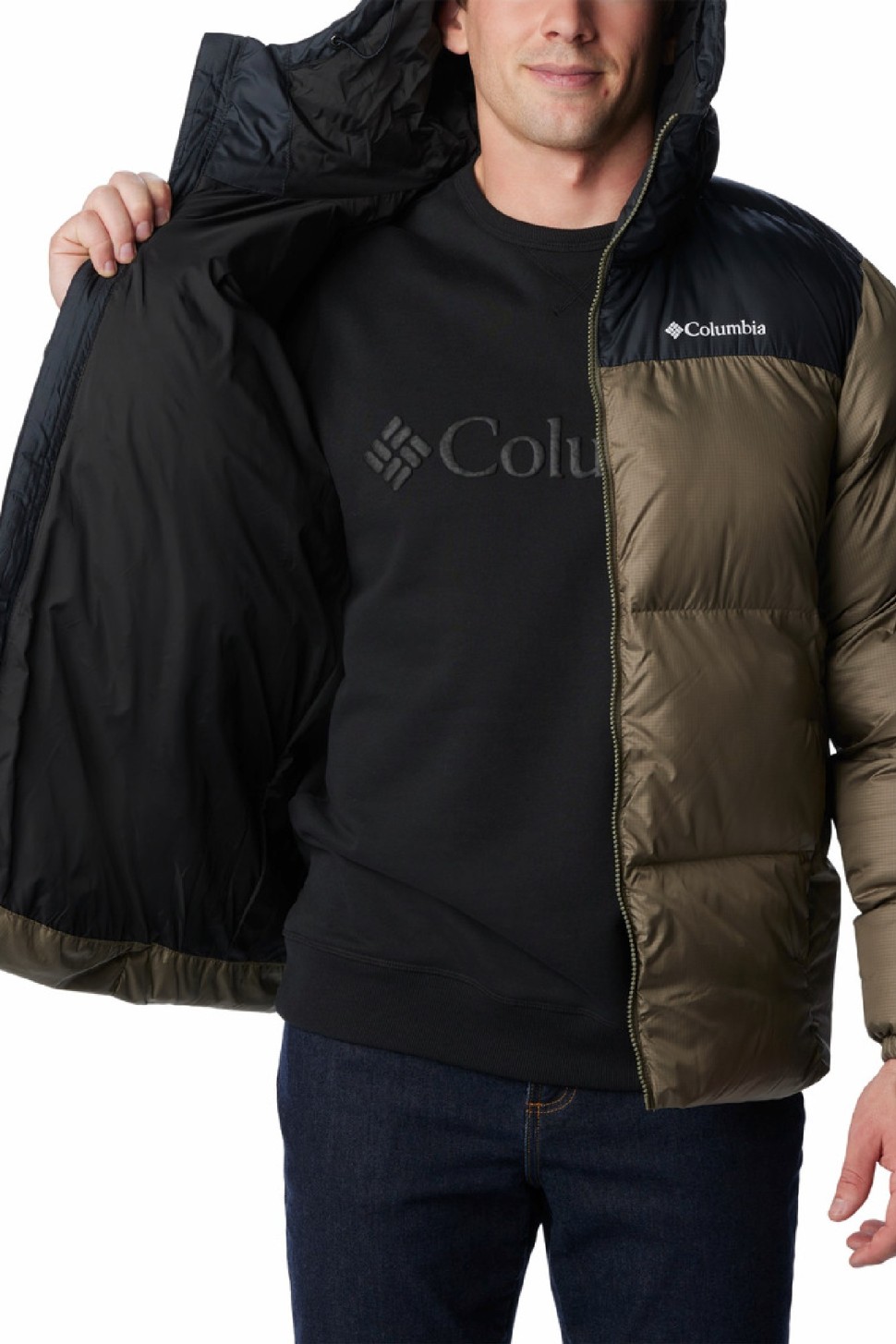 Куртка чоловіча Columbia Puffect™ Hooded Jacket хакі 2008414-397 — фото 4