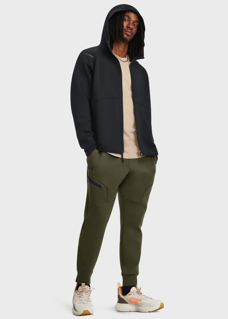 Толстовка чоловіча Under Armour UA Unstoppable Flc FZ сіра 1379806-001   — фото 3