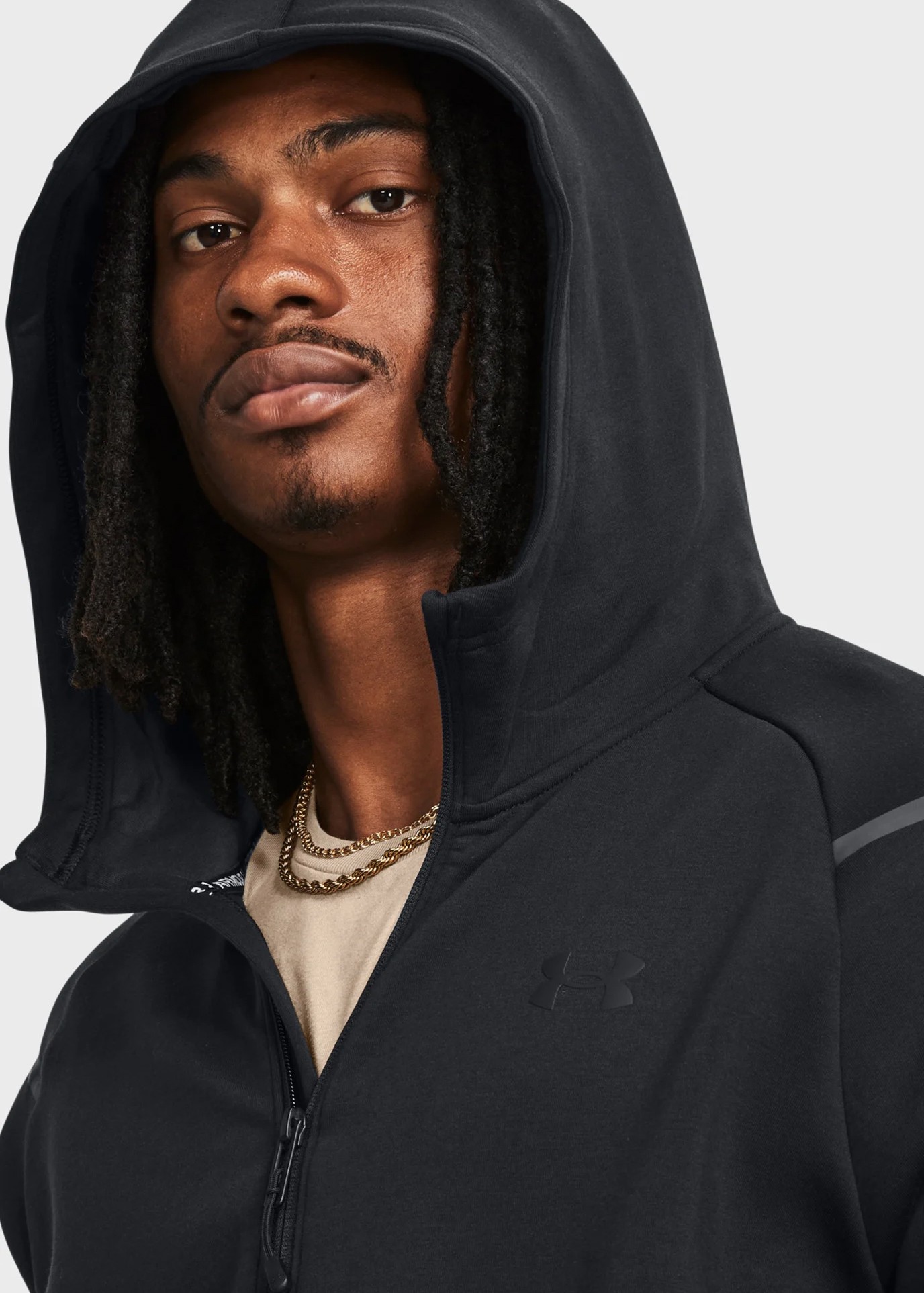 Мужская толстовка Under Armour UA Unstoppable Flc FZ серая 1379806-001 изображение 5