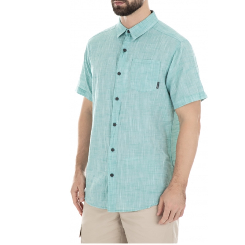 Рубашка мужская Columbia Under Exposure™ YD Short Sleeve Shirt голубая 1715221-344 изображение 3
