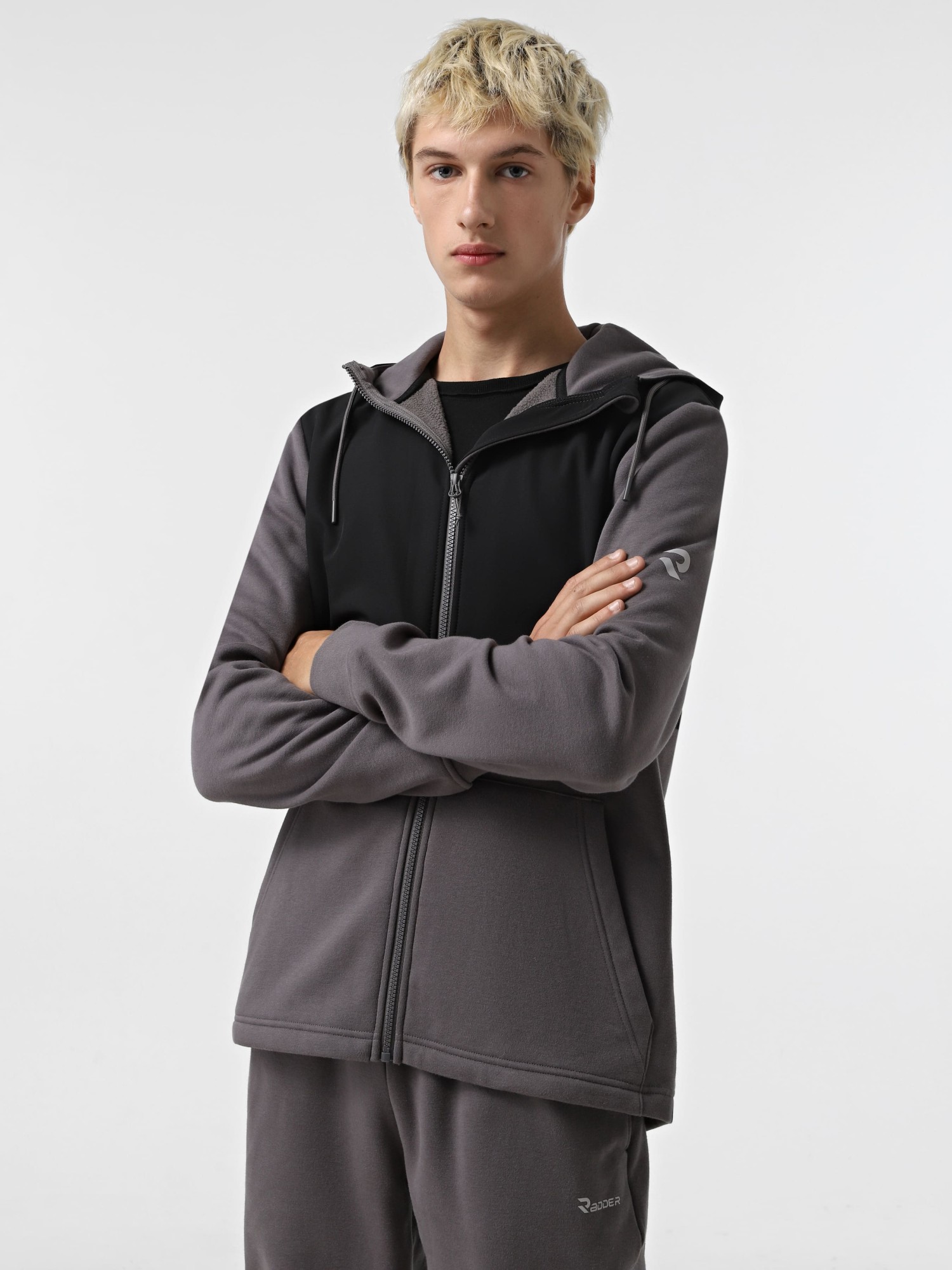 Толстовка чоловіча Radder Kapaori темно-сіра 782501-020 изображение 2