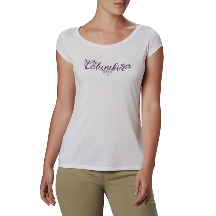 Футболка жіноча Columbia Shady Grove SS Tee біла 1885991-100 изображение 2