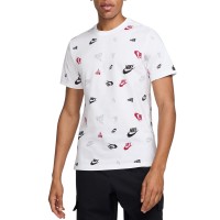 Футболка мужская Nike M NSW TEE 12MO AOP SP25 белая HJ0561-100