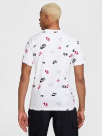 Футболка мужская Nike M NSW TEE 12MO AOP SP25 белая HJ0561-100 изображение 3