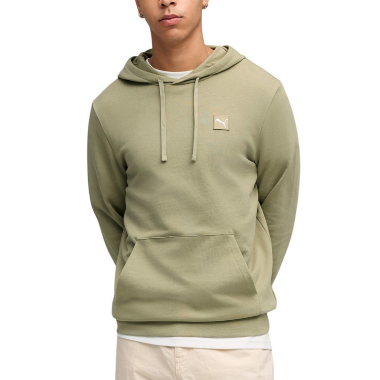 Толстовка мужская Puma ESS ELEVATED Hoodie оливковая 68472882
