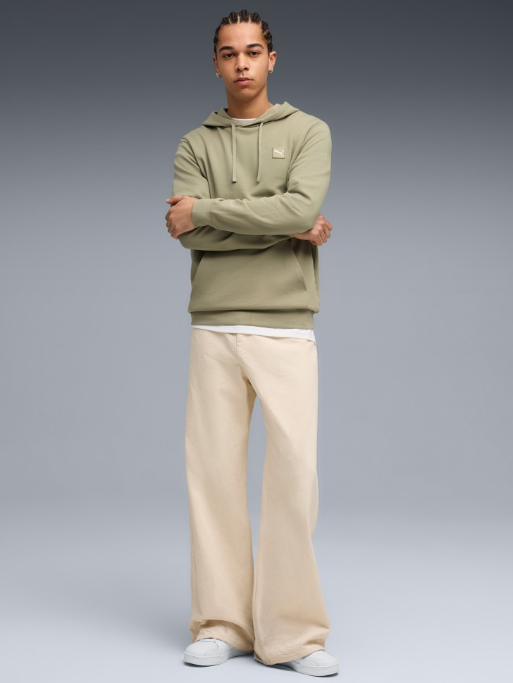 Толстовка чоловіча Puma ESS ELEVATED Hoodie оливкова 68472882 изображение 4