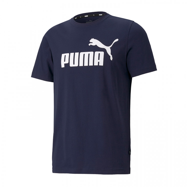 Футболка мужская Puma Ess Logo Tee синяя 58666606 изображение 1