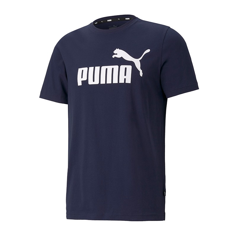 Футболка мужская Puma Ess Logo Tee синяя 58666606 — Sport City Футболка мужская Puma Ess Logo Tee синяя 58666606