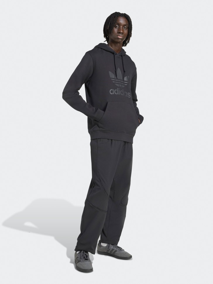 Толстовка мужская Adidas TREFOIL HOODY черная JY3766 изображение 4