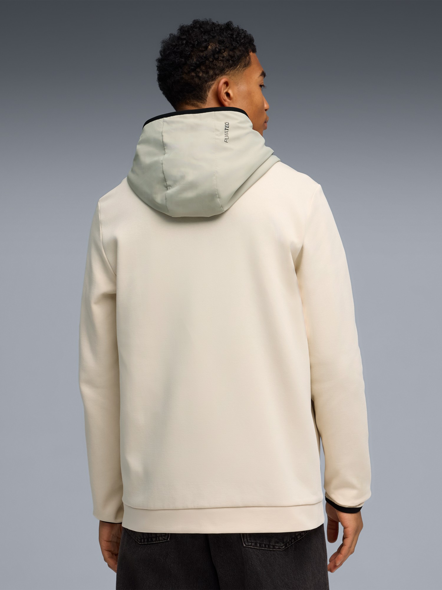 Толстовка мужская Puma TECH Full-Zip Hoodie DK молочная 69218587 изображение 3