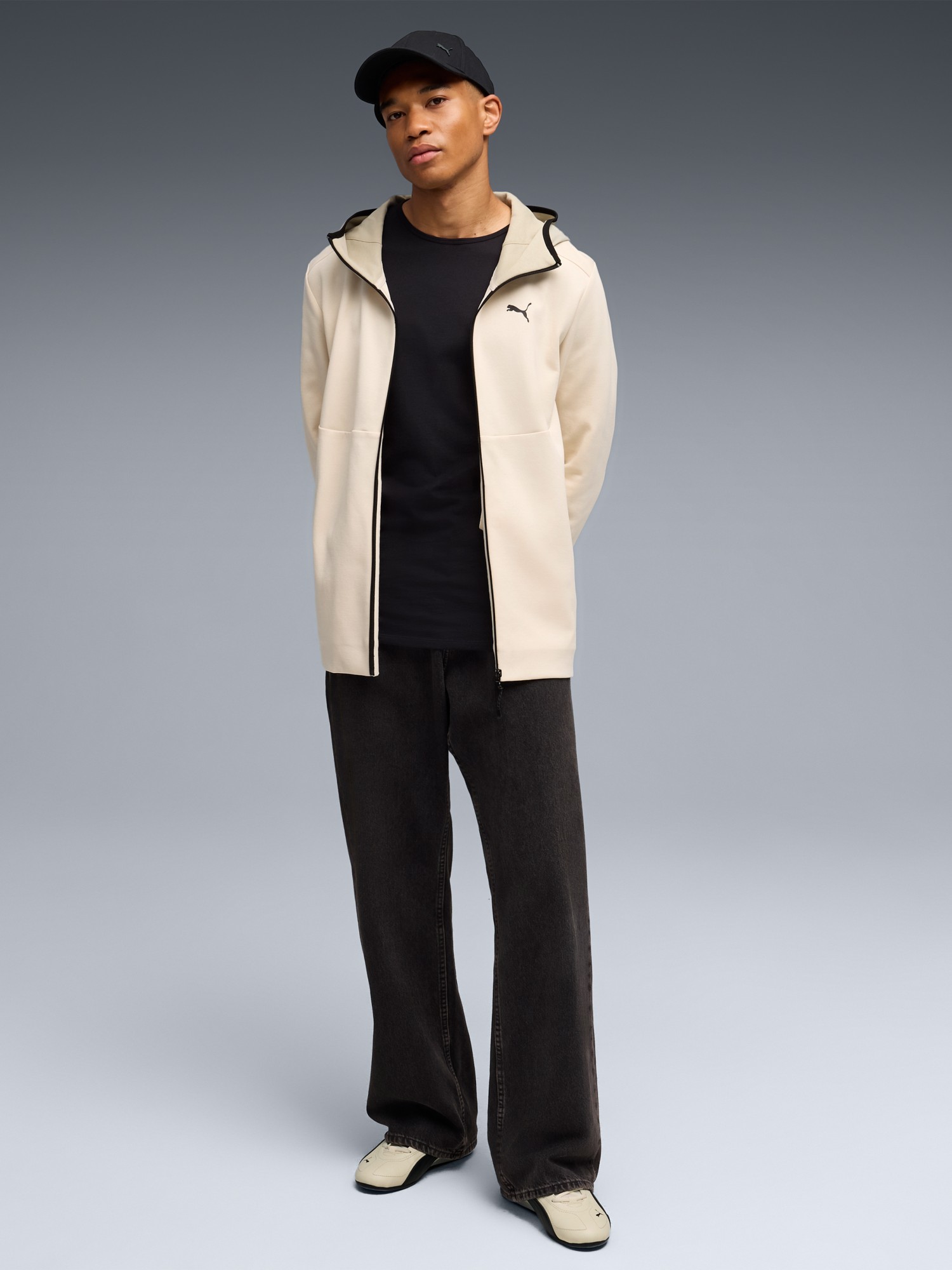 Толстовка мужская Puma TECH Full-Zip Hoodie DK молочная 69218587 изображение 5