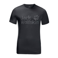 Футболка чоловіча Jack Wolfskin Brand Logo T M темно-сіра 1807261-6350 изображение 3