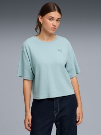 Футболка женская Puma ESS ELEVATED Relaxed Tee голубая 69181347 изображение 2
