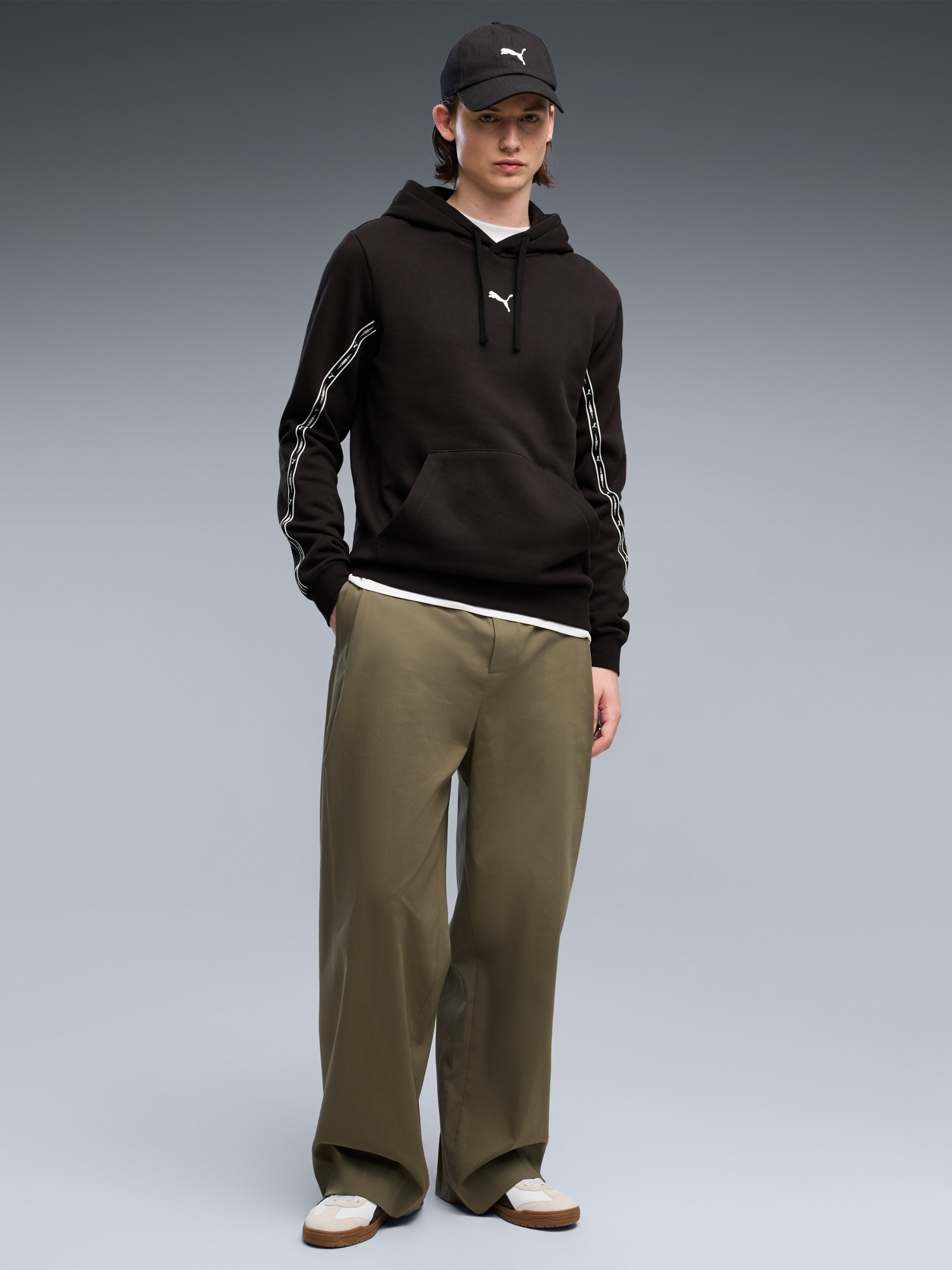 Толстовка мужская Puma ESS TAPE Hoodie FL черная 69433901 изображение 4