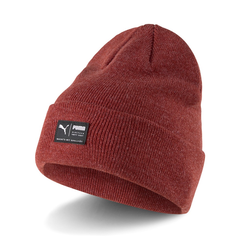 Шапка Puma ARCHIVE heather beanie бордовая 02173916 изображение 1