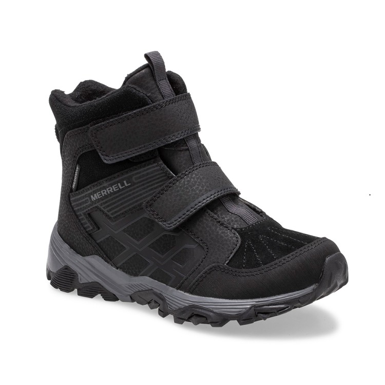 Ботинки для мальчика Merrell M-Moab Fst Polar Mid 2V Wtrpf черные MK264164-. изображение 2