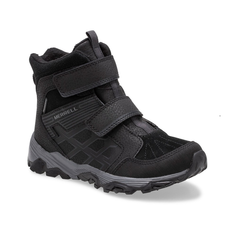 Ботинки для мальчика Merrell M-Moab Fst Polar Mid 2V Wtrpf черные MK264164-. изображение 2