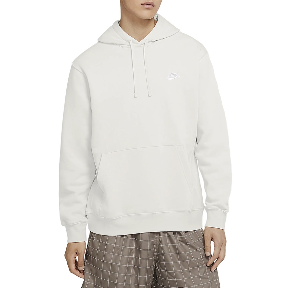 Толстовка чоловіча Nike Sportswear Club Fleece Pullover Hoodie біла BV2654-072 — фото 1