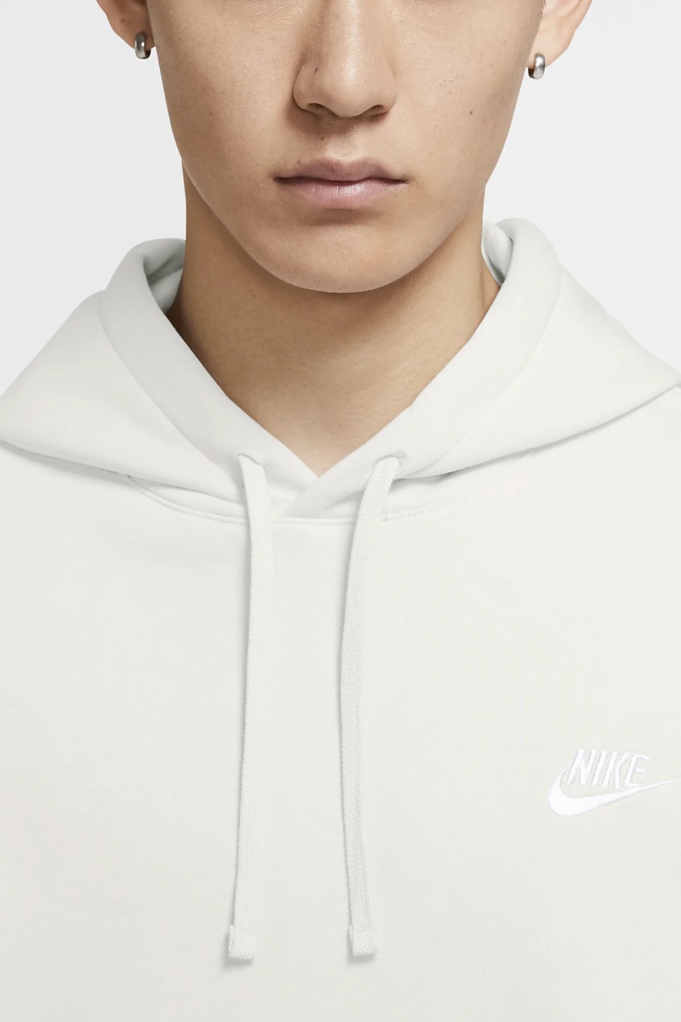 Толстовка чоловіча Nike Sportswear Club Fleece Pullover Hoodie біла BV2654-072 — фото 5