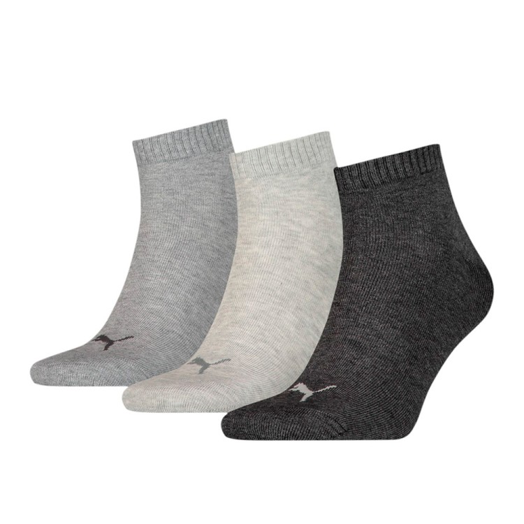 Носки (3 пари) Puma Quarter Plain 3P серые 90697820 изображение 1