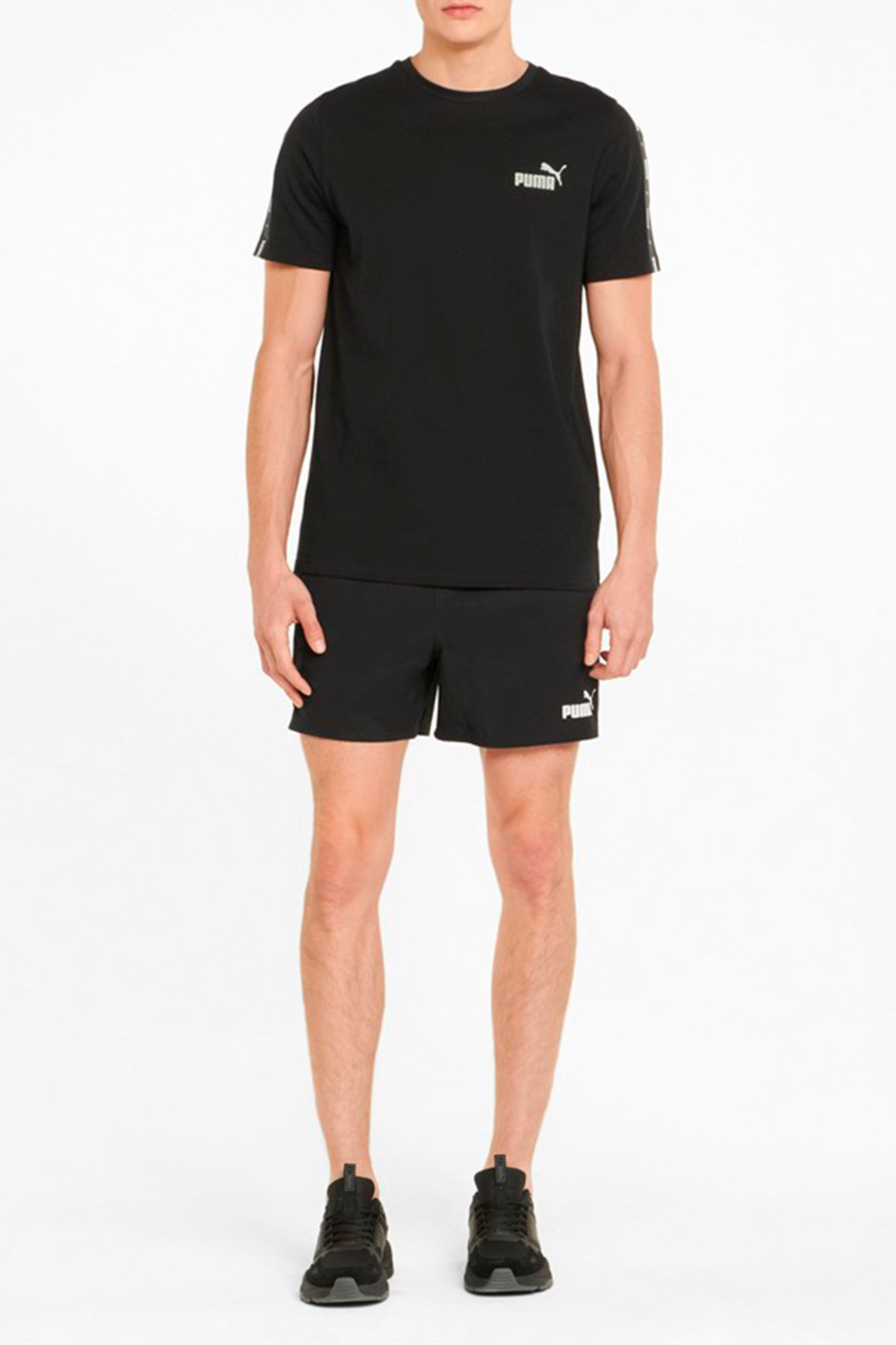 Футболка мужская Puma Ess+ Tape Tee черная 84738201 изображение 2