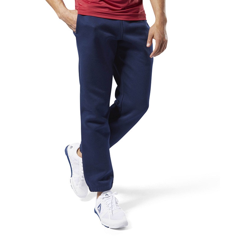Брюки мужские Reebok Training Essentials Fleece Closed Cuff синие D94221 — фото 3