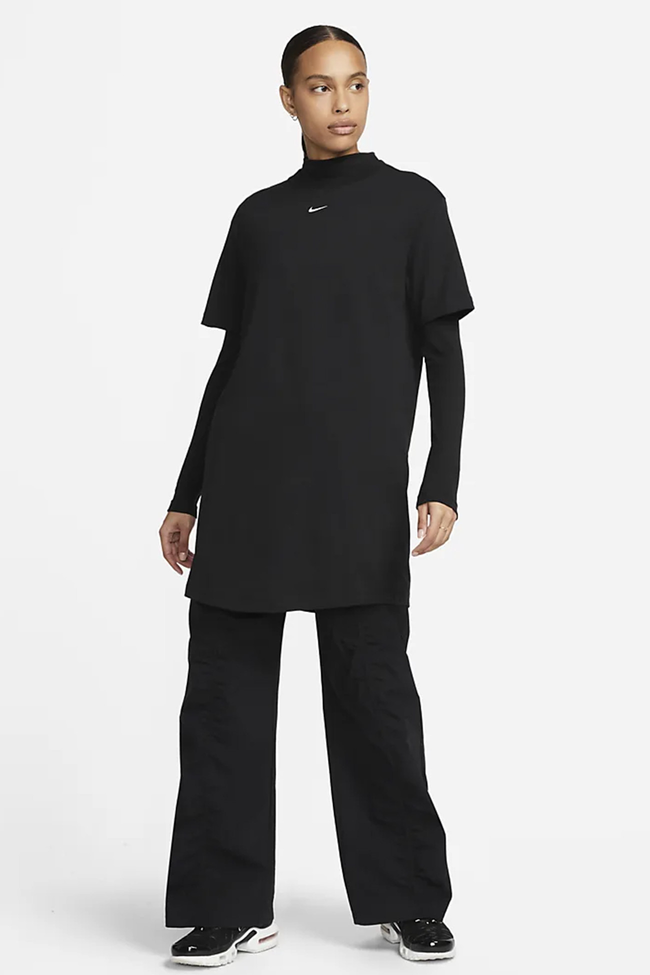 Сукня жіноча Nike W NSW ESSNTL SS DRESS TSHRT чорна DV7882-010 изображение 2