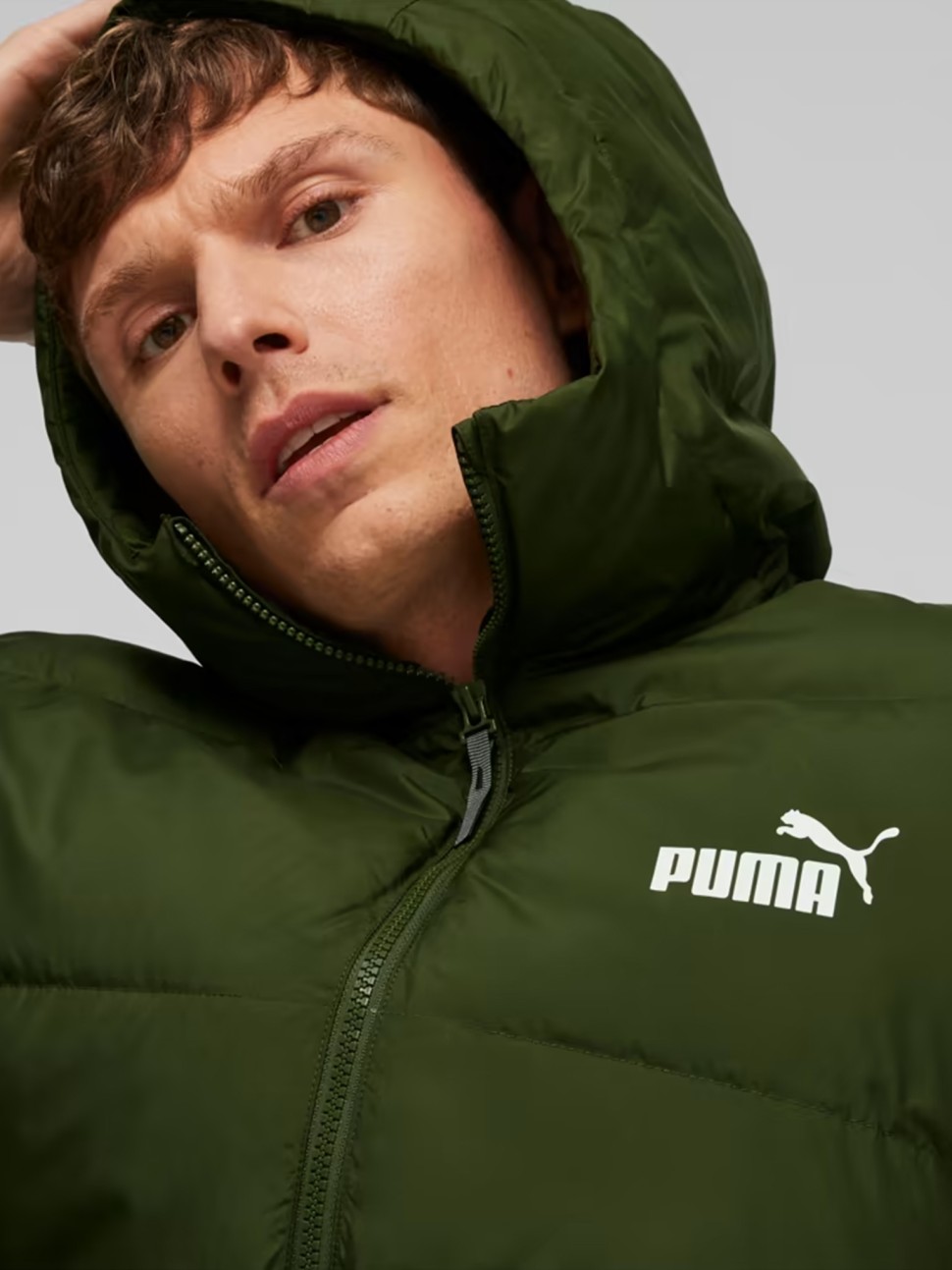 Куртка чоловіча Puma Power Hooded Jacket оливкова 67538931 — фото 4