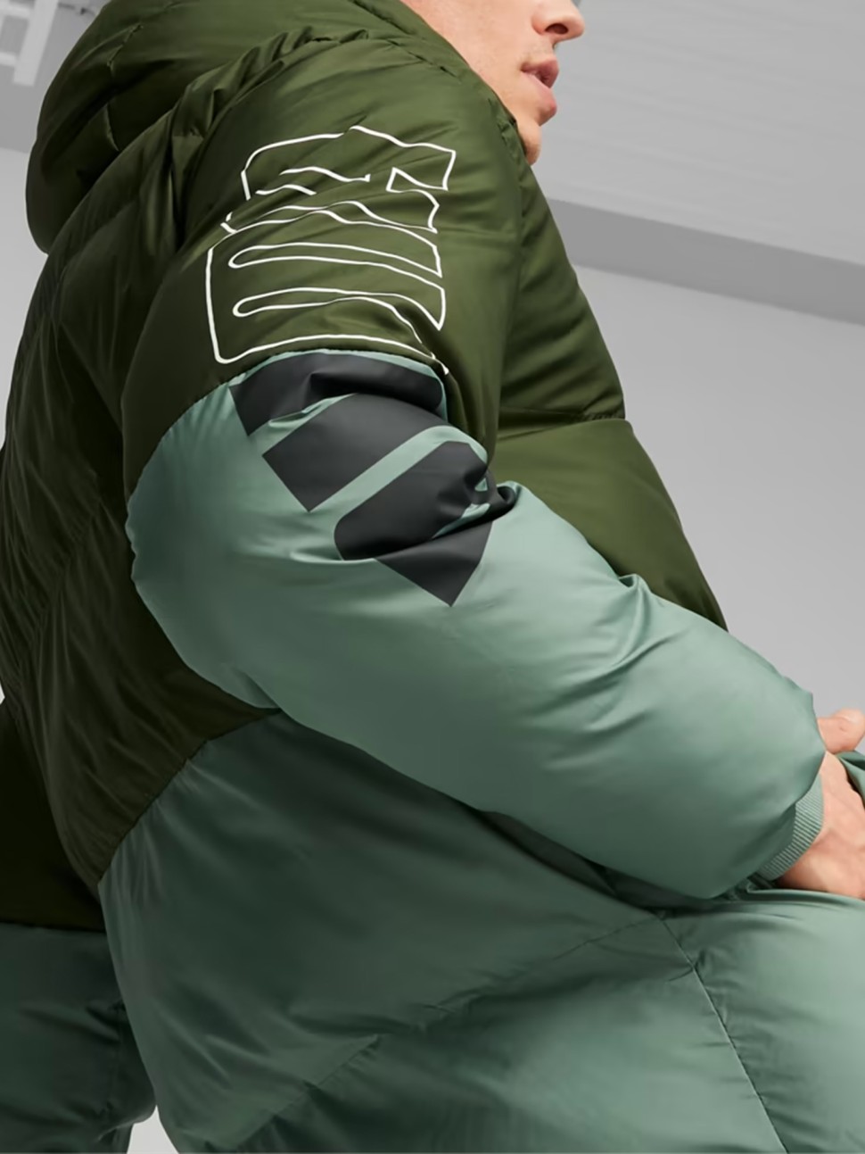 Куртка чоловіча Puma Power Hooded Jacket оливкова 67538931 — фото 5