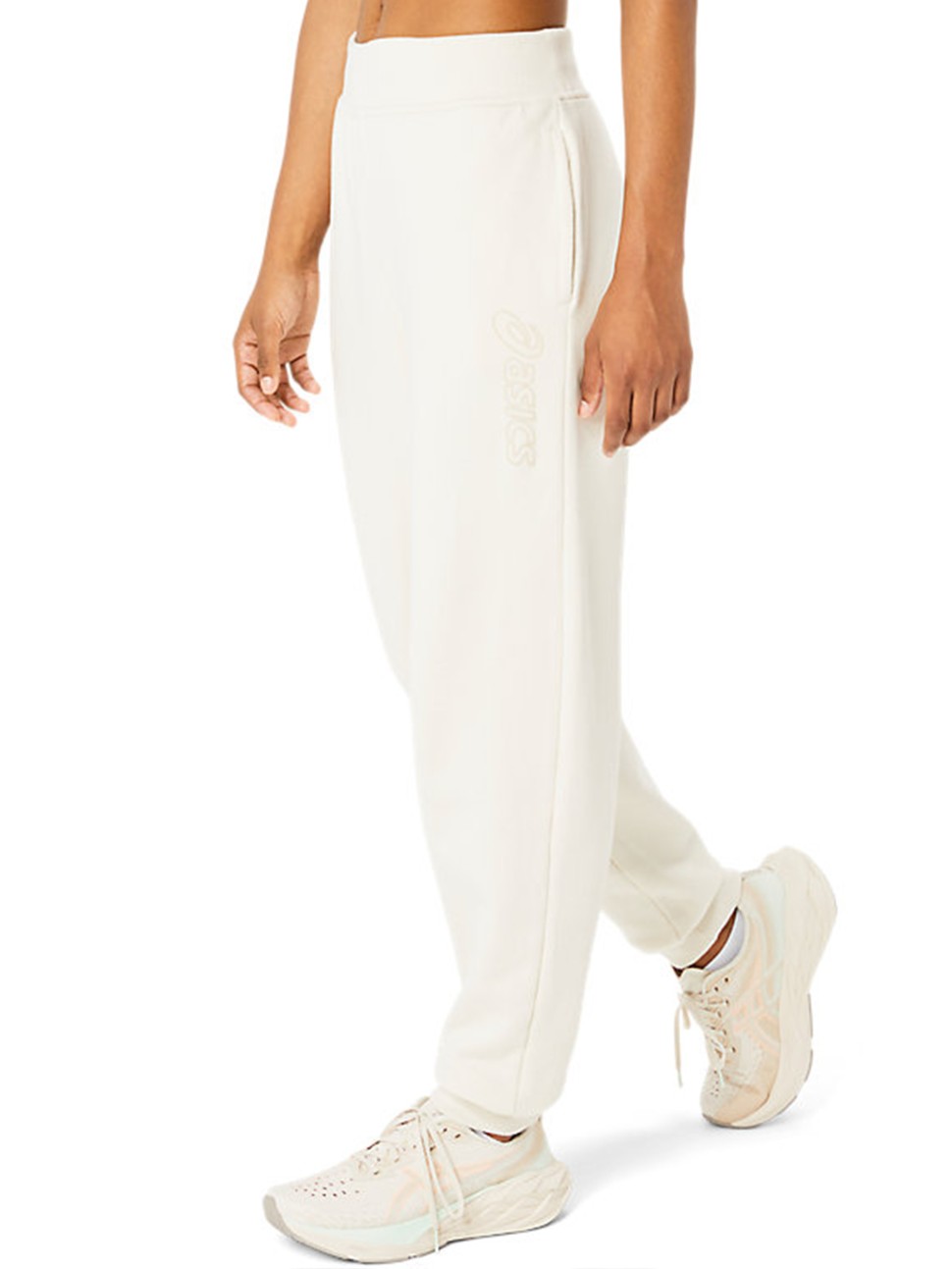 Штани жіночі Asics LOGO SWEATPANT молочні 2032C844-200 — фото 4