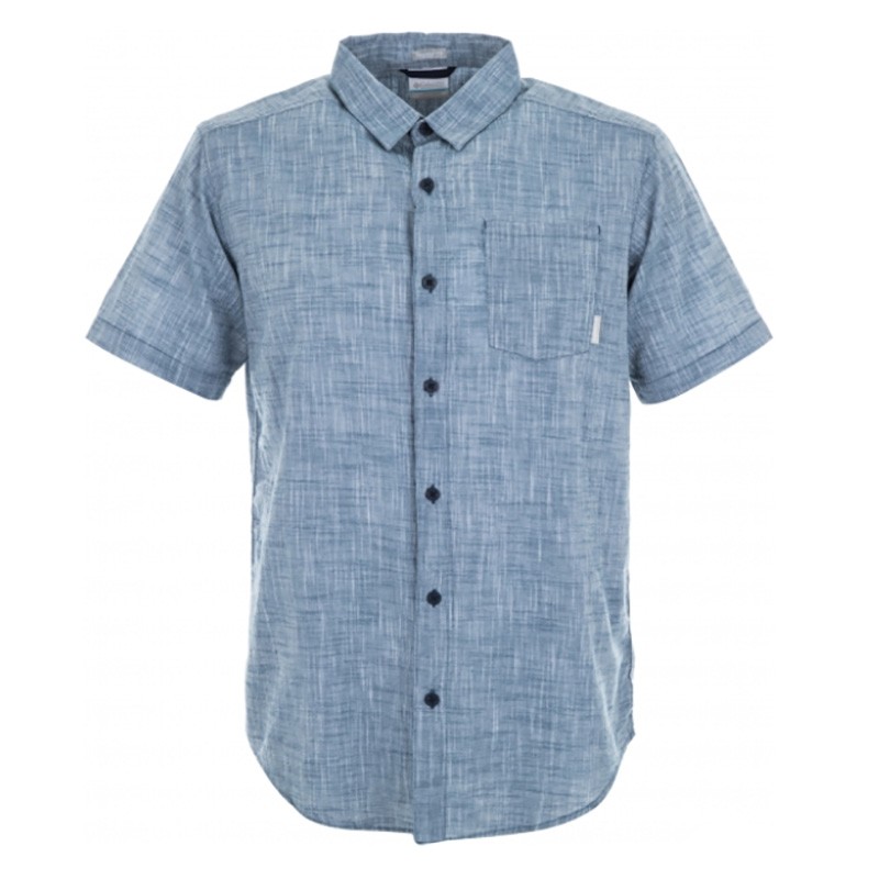 Рубашка мужская Columbia Under Exposure™ YD Short Sleeve Shirt голубая 1715221-403 — фото 1