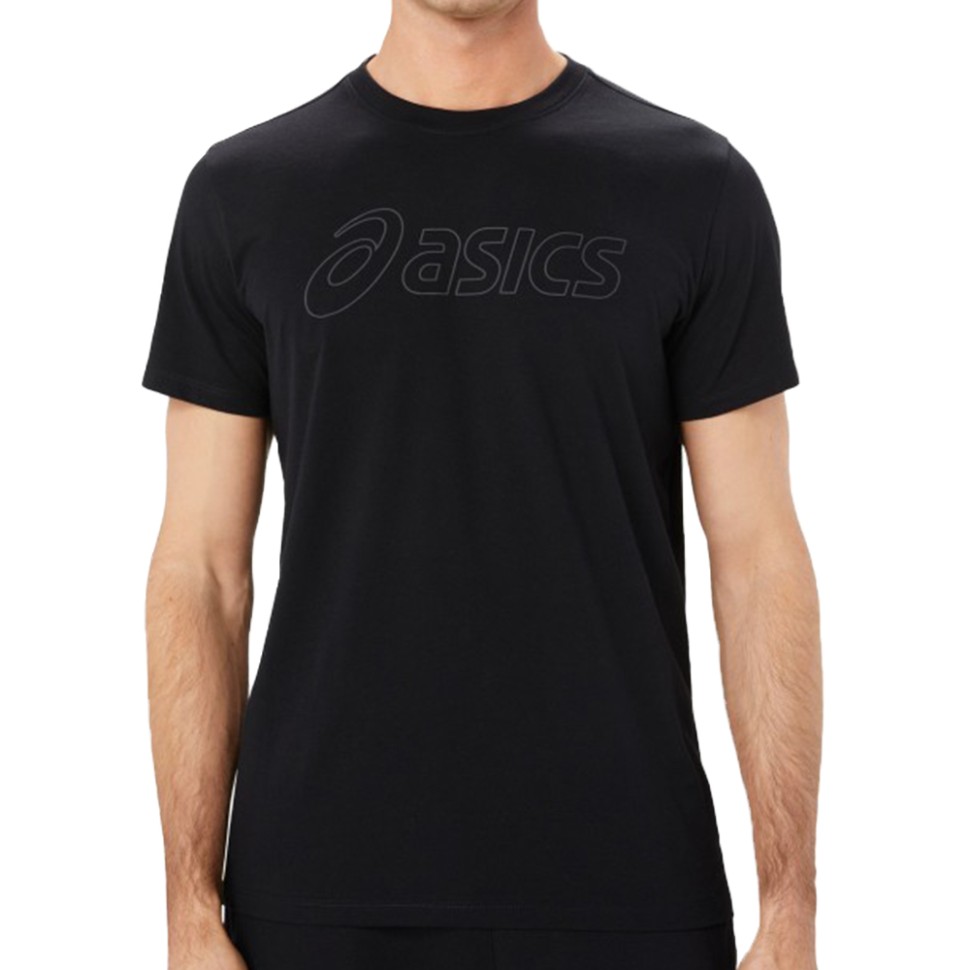 Футболка чоловіча Asics LOGO SS TEE чорна 2031E188-002 — фото 1