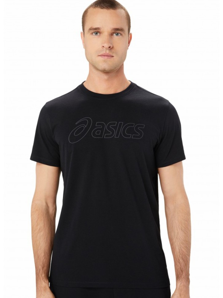 Футболка мужская Asics ASICS LOGO SS TEE черная 2031E188-002 изображение 2