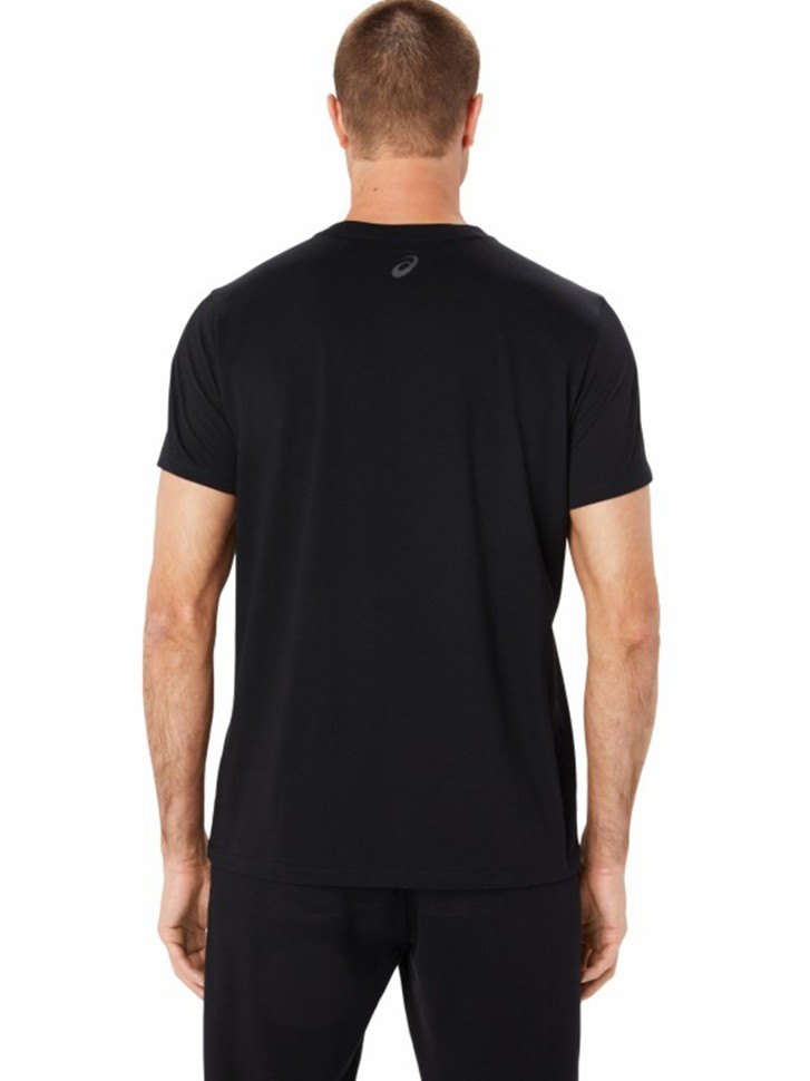 Футболка мужская Asics ASICS LOGO SS TEE черная 2031E188-002 изображение 3