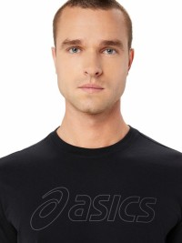 Футболка мужская Asics ASICS LOGO SS TEE черная 2031E188-002 изображение 4