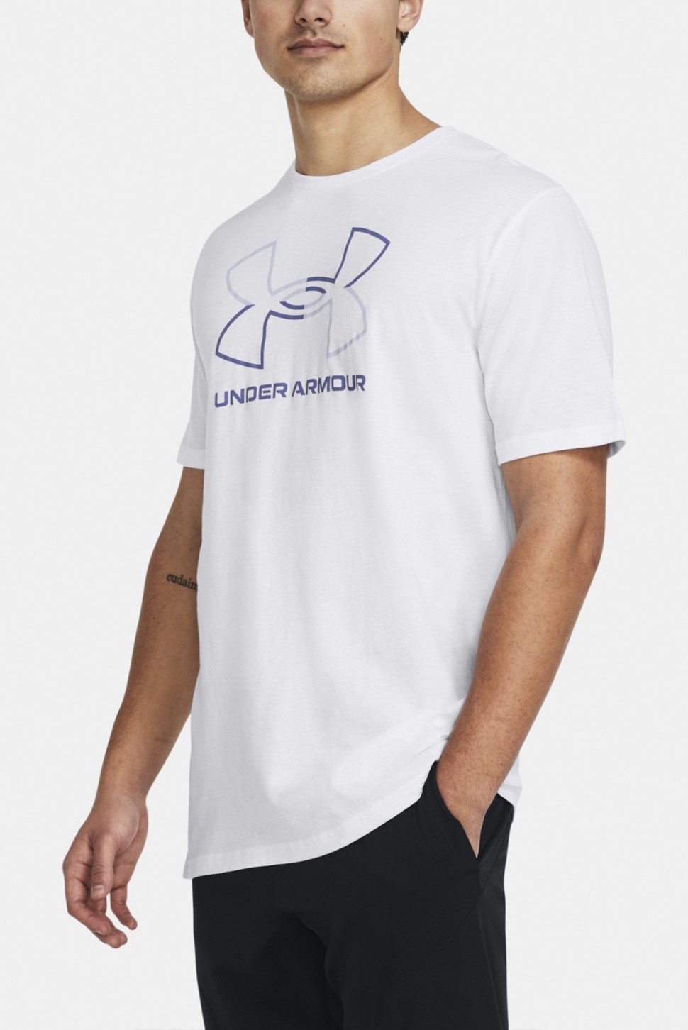 Футболка чоловіча Under Armour UA GL FOUNDATION UPDATE SS біла 1382915-101 — фото 2