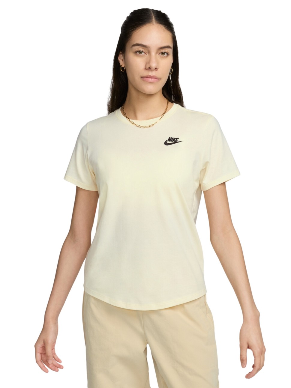 Футболка жіноча Nike W NSW CLUB SS TEE бежева DX7902-113 — фото 2