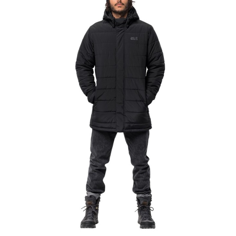 Пуховик синтетический мужской Jack Wolfskin черный 1204501-6000 — фото 3