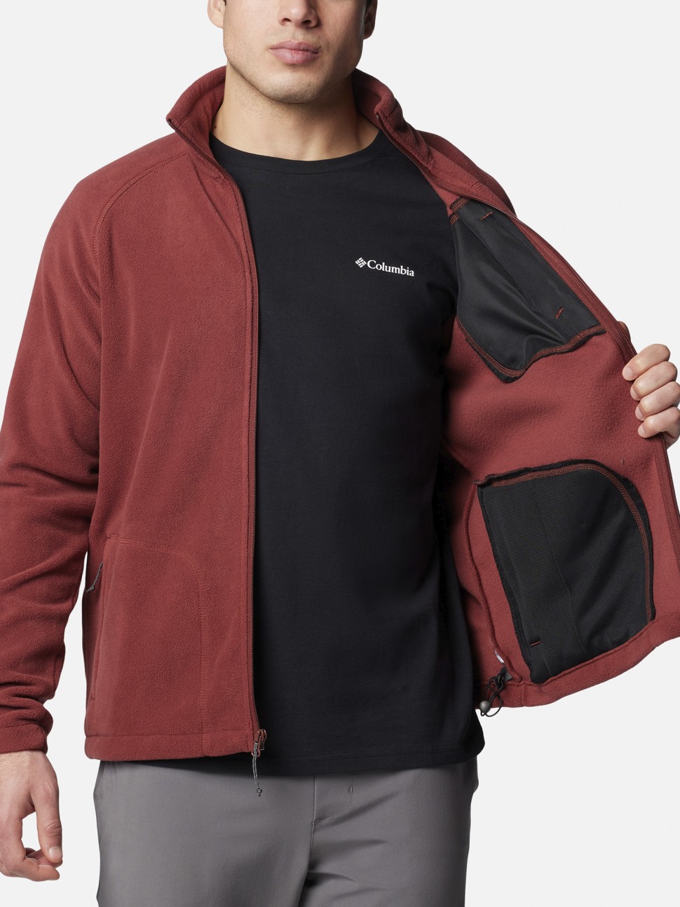 Толстовка чоловіча Columbia Fast Trek™ II Full Zip Fleece червона 1420421-681 — фото 5