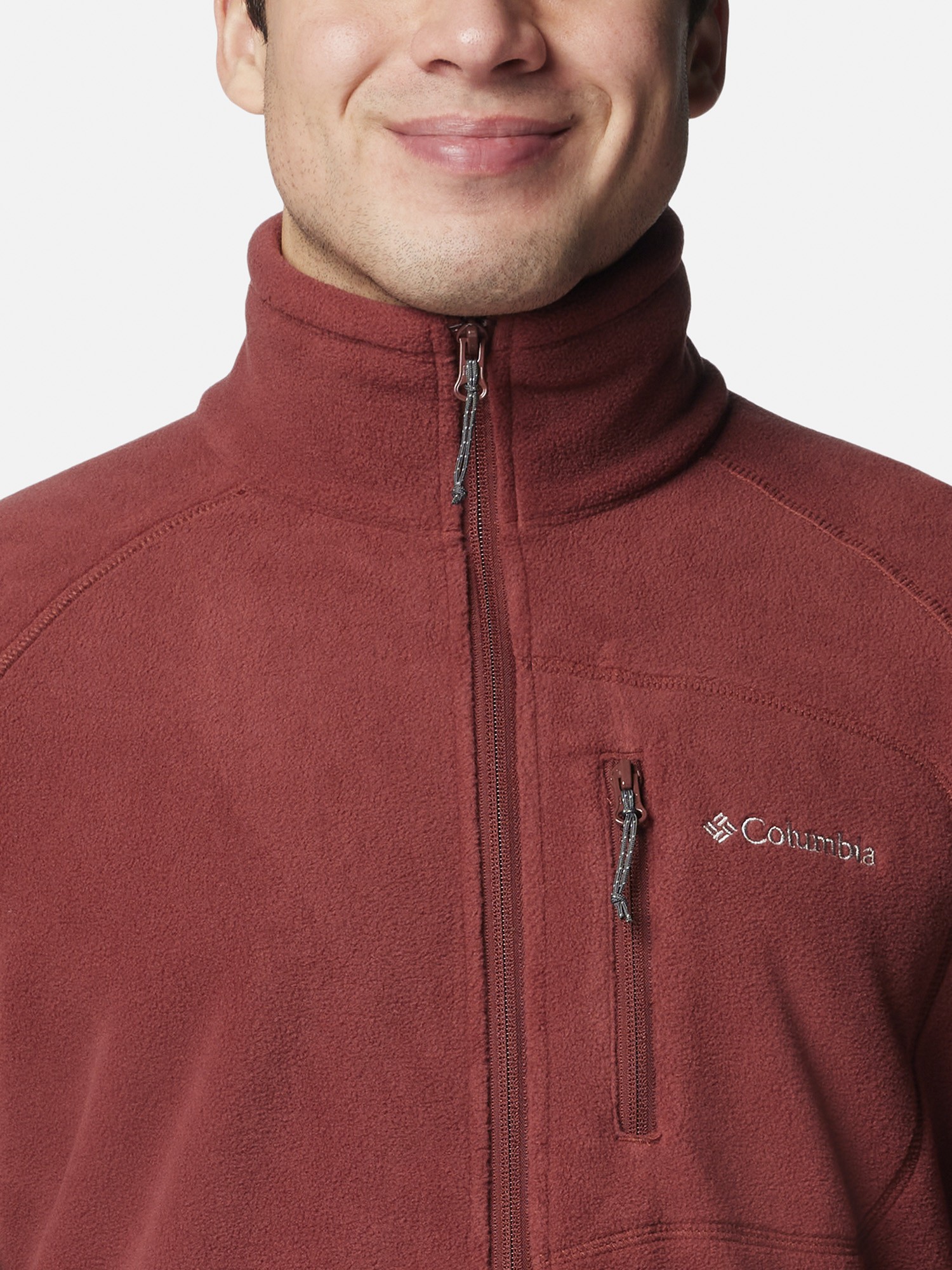 Толстовка чоловіча Columbia Fast Trek™ II Full Zip Fleece червона 1420421-681 изображение 6