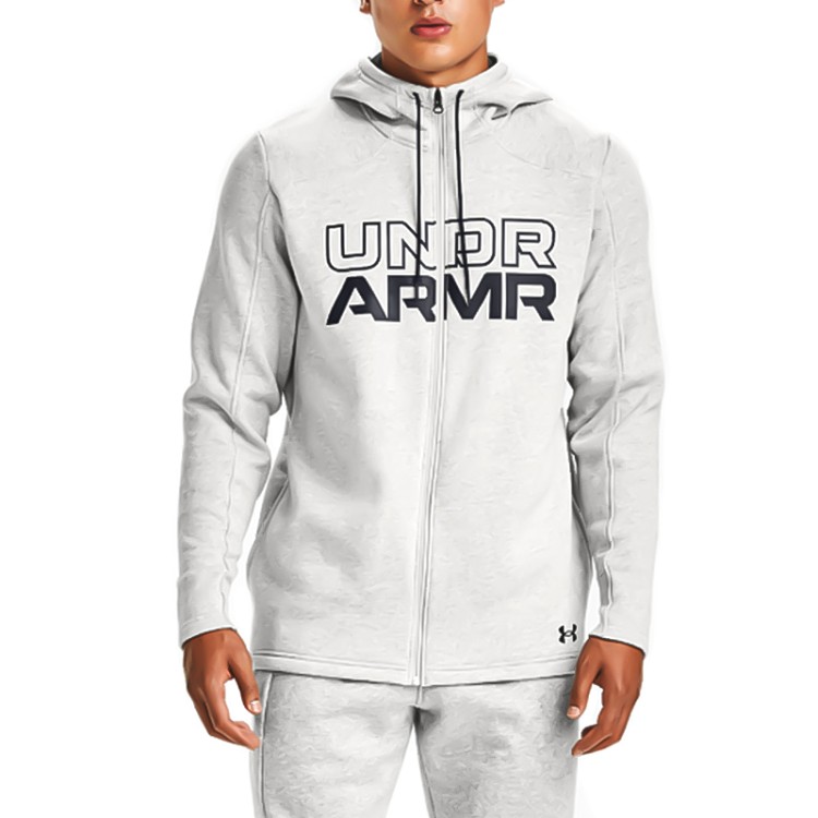 Толстовка чоловіча Under Armour UA BASELINE FULL ZIP HOODIE сіра 1356873-011 изображение 3