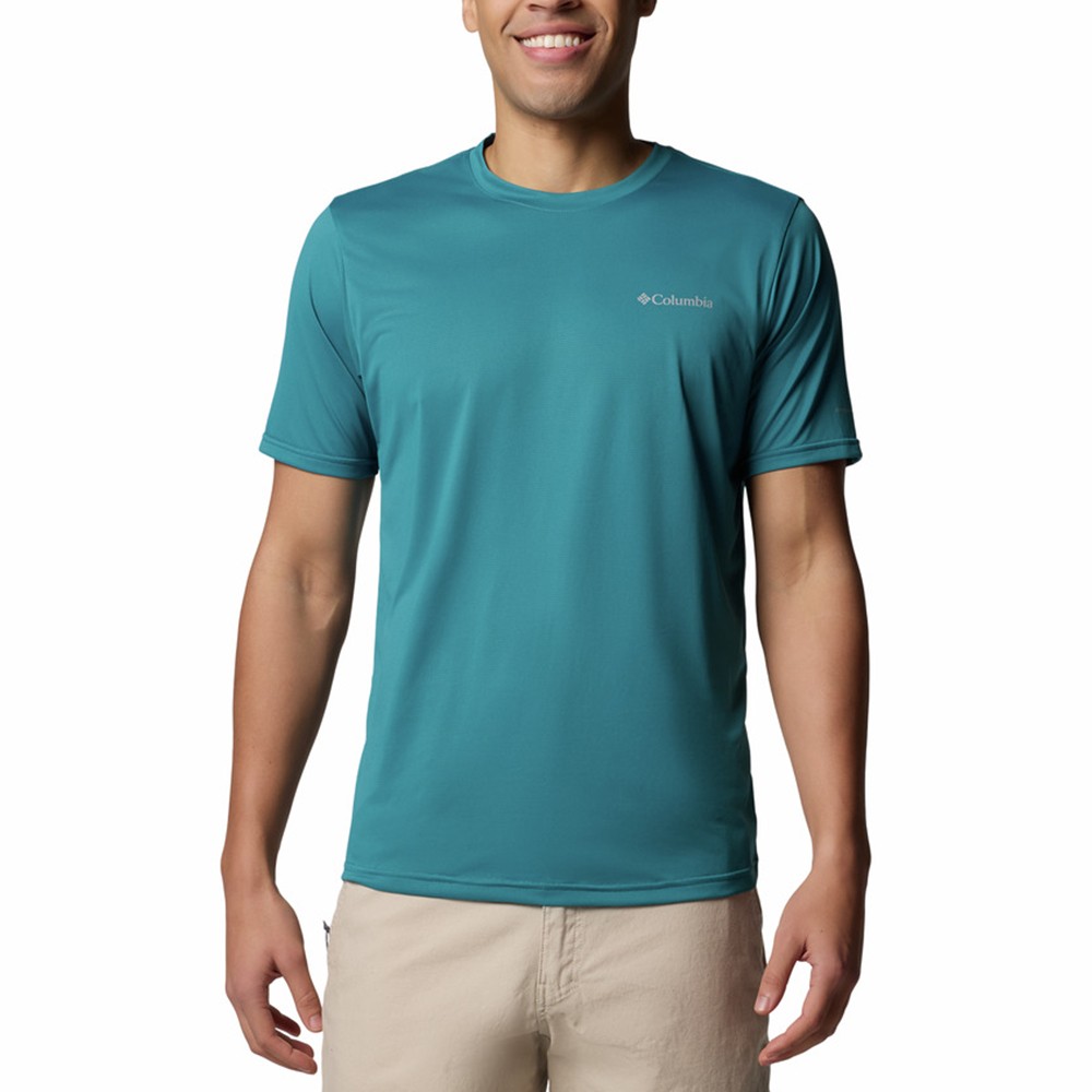 Футболка мужская Columbia Columbia Hike™ Crew бирюзовая 1990391-364