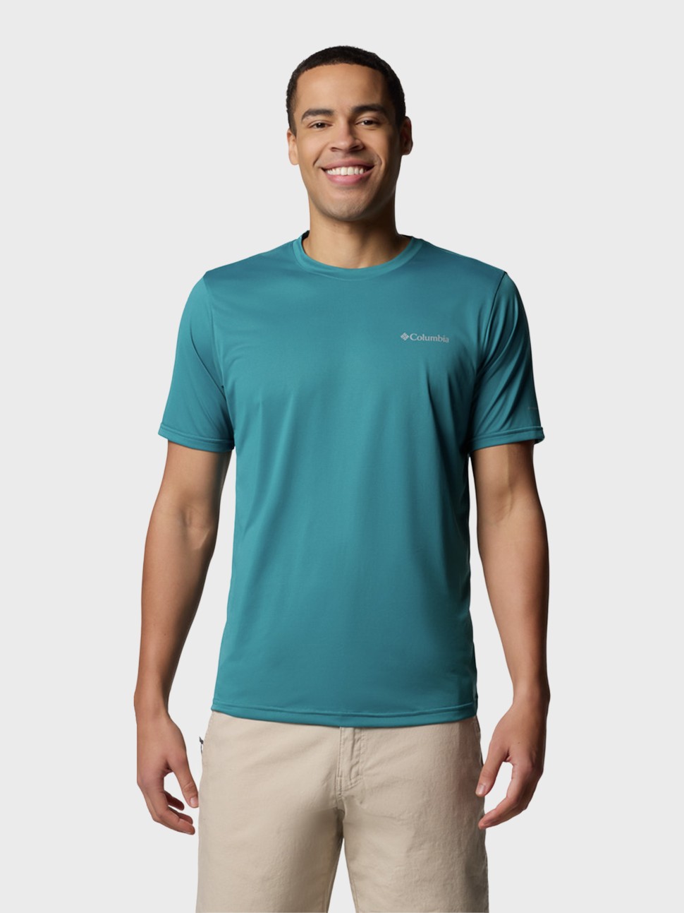 Футболка чоловiча Columbia Columbia Hike™ Crew бірюзова 1990391-364 — фото 2