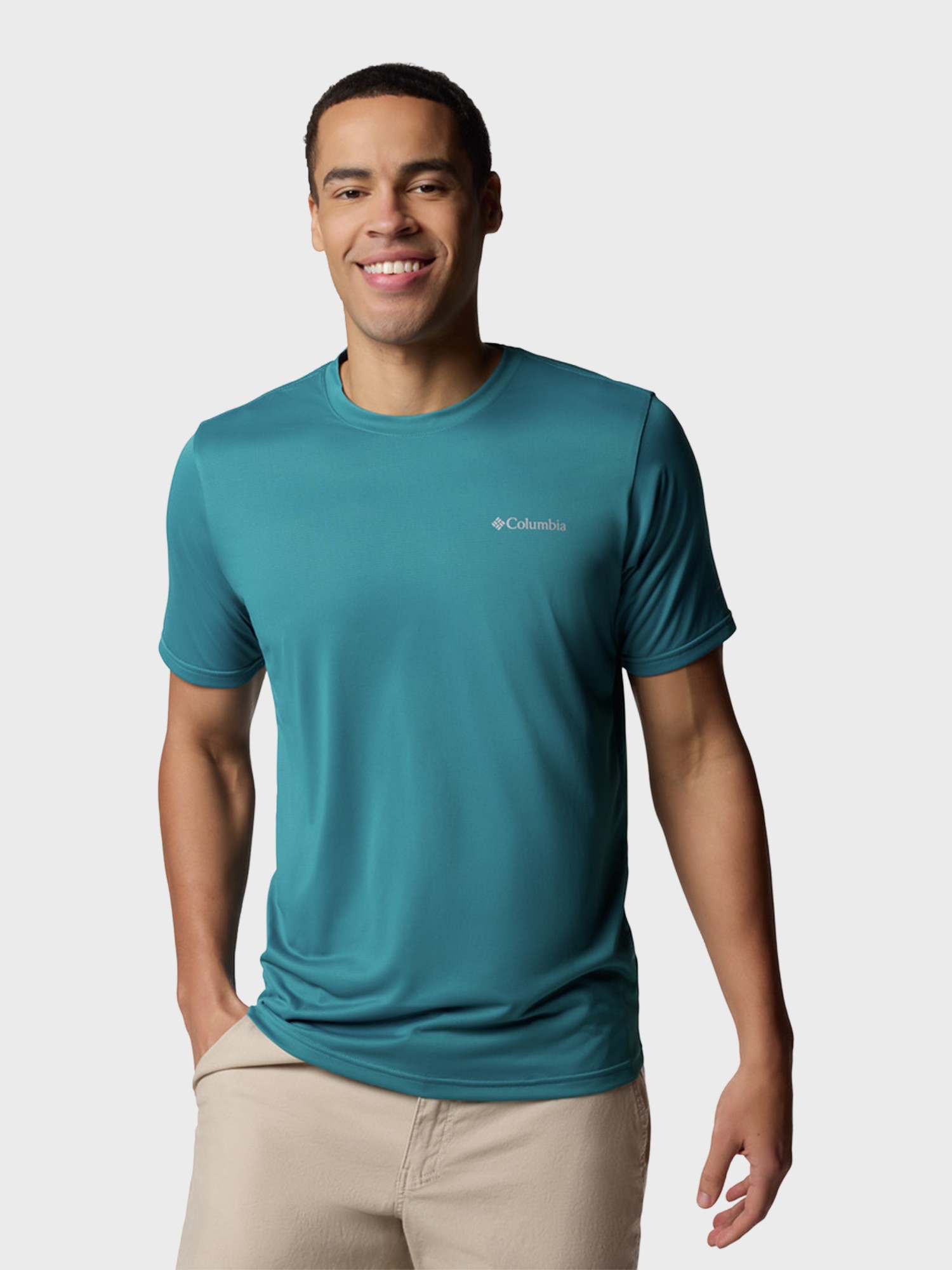 Футболка чоловiча Columbia Columbia Hike™ Crew бірюзова 1990391-364 изображение 4